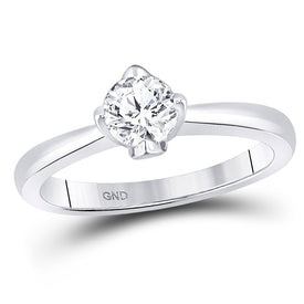 Eternal Love 14kt White Gold Round Diamond Solitaire Bridal Wedding Engagement Ring - Splendid Jewellery