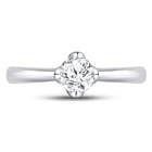 Eternal Love 14kt White Gold Round Diamond Solitaire Bridal Wedding Engagement Ring - Front View