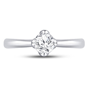 Eternal Love 14kt White Gold Round Diamond Solitaire Bridal Wedding Engagement Ring - Splendid Jewellery