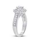 Eternal Love 14kt White Gold Round Diamond Solitaire Bridal Wedding Engagement Ring - Second Side View