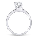 Eternal Love 14kt White Gold Round Diamond Solitaire Bridal Wedding Engagement Ring - Side View