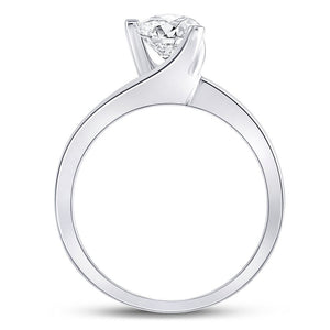 Eternal Love 14kt White Gold Round Diamond Solitaire Bridal Wedding Engagement Ring - Splendid Jewellery