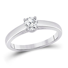 Load image into Gallery viewer, Eternal Love 14kt White Gold Round Diamond Solitaire Bridal Wedding Engagement Ring - Splendid Jewellery