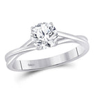 Eternal Love 14kt White Gold Round Diamond Solitaire Bridal Wedding Engagement Ring - Splendid Jewellery