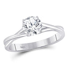 Eternal Love 14kt White Gold Round Diamond Solitaire Bridal Wedding Engagement Ring - Splendid Jewellery
