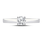 Eternal Love 14kt White Gold Round Diamond Solitaire Bridal Wedding Engagement Ring - Front View