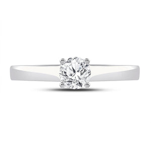 Eternal Love 14kt White Gold Round Diamond Solitaire Bridal Wedding Engagement Ring - Splendid Jewellery