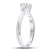Load image into Gallery viewer, Eternal Love 14kt White Gold Round Diamond Solitaire Bridal Wedding Engagement Ring - Second Side View