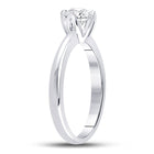 Eternal Love 14kt White Gold Round Diamond Solitaire Bridal Wedding Engagement Ring - Second Side View