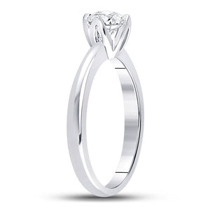 Eternal Love 14kt White Gold Round Diamond Solitaire Bridal Wedding Engagement Ring - Splendid Jewellery