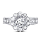 Eternal Love 14kt White Gold Round Diamond Solitaire Bridal Wedding Engagement Ring - Front View