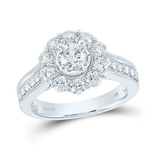 Load image into Gallery viewer, Eternal Love 14kt White Gold Round Diamond Solitaire Bridal Wedding Engagement Ring - Top View