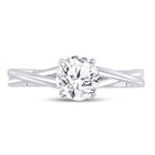 Eternal Love 14kt White Gold Round Diamond Solitaire Bridal Wedding Engagement Ring - Second Side View