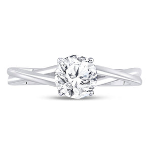 Eternal Love 14kt White Gold Round Diamond Solitaire Bridal Wedding Engagement Ring - Splendid Jewellery