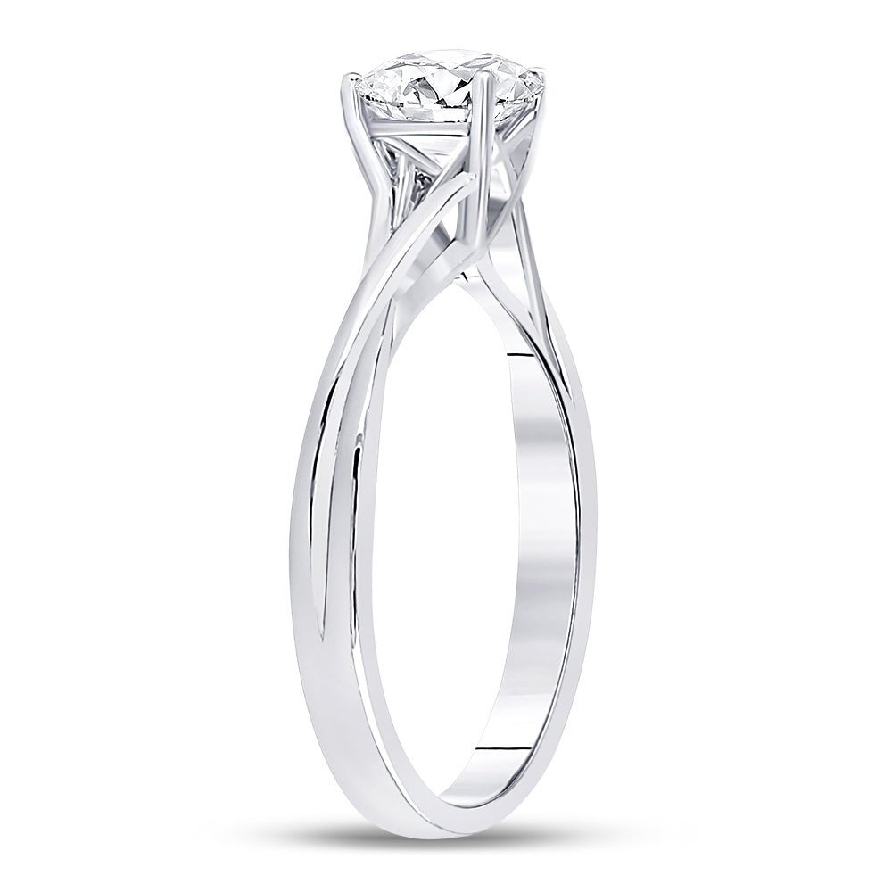 Eternal Love 14kt White Gold Round Diamond Solitaire Bridal Wedding Engagement Ring - Splendid Jewellery