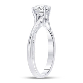 Eternal Love 14kt White Gold Round Diamond Solitaire Bridal Wedding Engagement Ring - Splendid Jewellery