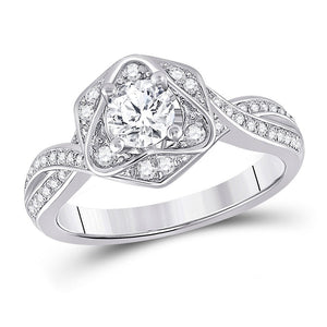 Eternal Love 14kt White Gold Round Diamond Solitaire Ring - Splendid Jewellery