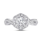 Eternal Love 14kt White Gold Round Diamond Solitaire Ring - Front View