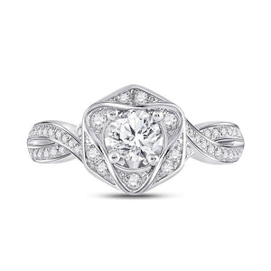 Eternal Love 14kt White Gold Round Diamond Solitaire Ring - Splendid Jewellery