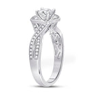 Eternal Love 14kt White Gold Round Diamond Solitaire Ring - Second Side View