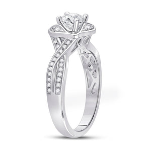 Eternal Love 14kt White Gold Round Diamond Solitaire Ring - Splendid Jewellery