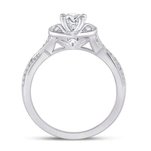 Load image into Gallery viewer, Eternal Love 14kt White Gold Round Diamond Solitaire Ring - Side View