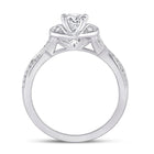 Eternal Love 14kt White Gold Round Diamond Solitaire Ring - Side View
