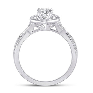 Eternal Love 14kt White Gold Round Diamond Solitaire Ring - Splendid Jewellery