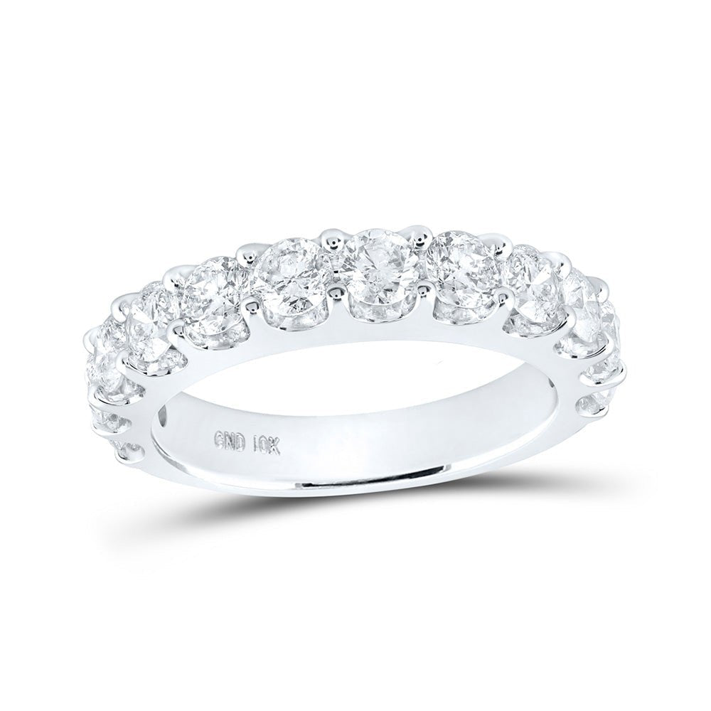 Eternal Love 14kt White Gold Round Diamond Wedding Band - Splendid Jewellery