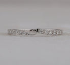 Eternal Love 14kt White Gold Womens Round Diamond 2 - stone Wedding Band - Splendid Jewellery