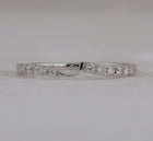 Eternal Love 14kt White Gold Womens Round Diamond 2 - stone Wedding Band - Splendid Jewellery