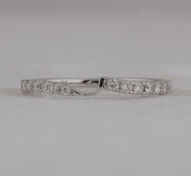 Eternal Love 14kt White Gold Womens Round Diamond 2 - stone Wedding Band - Splendid Jewellery