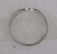 Load image into Gallery viewer, Eternal Love 14kt White Gold Womens Round Diamond 2-stone Wedding Band Side View 2 from Splendid Jewellery