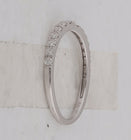 Eternal Love 14kt White Gold Womens Round Diamond 2-stone Wedding Band Side View from Splendid Jewellery
