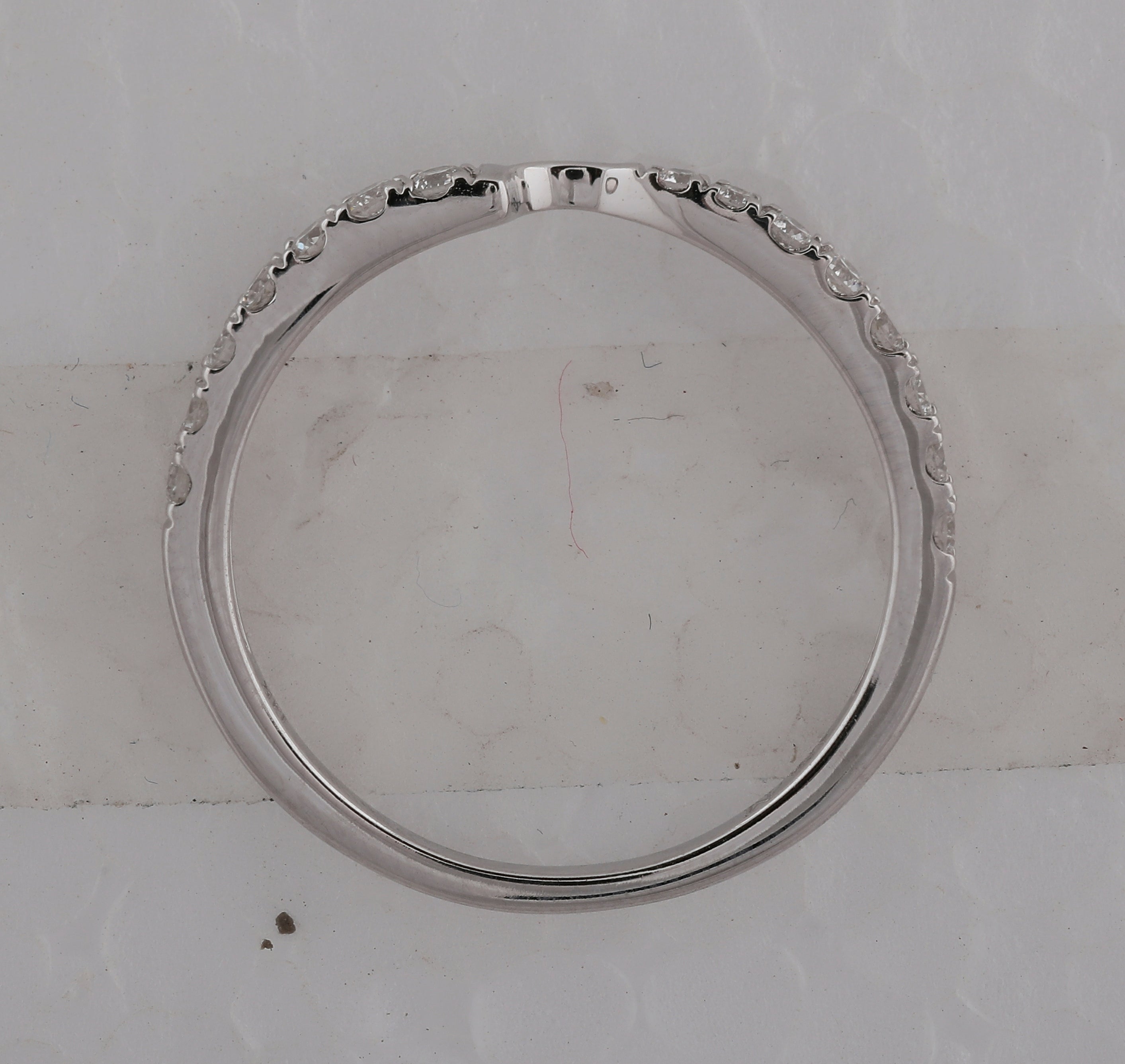 Eternal Love 14kt White Gold Womens Round Diamond 2 - stone Wedding Band - Splendid Jewellery