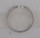 Eternal Love 14kt White Gold Womens Round Diamond 2 - stone Wedding Band - Splendid Jewellery