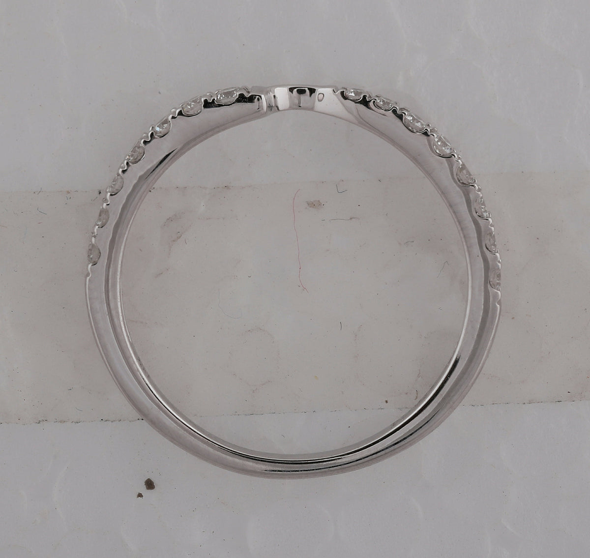 Eternal Love 14kt White Gold Womens Round Diamond 2 - stone Wedding Band - Splendid Jewellery