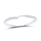 Eternal Love 14kt White Gold Womens Round Diamond 2-stone Wedding Band Top View from Splendid Jewellery