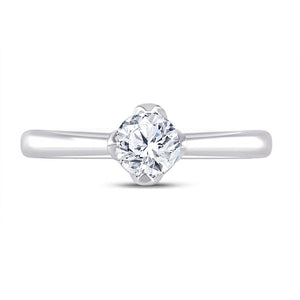 Eternal Love: 14kt White Gold Womens Round Diamond Solitaire Bridal Wedding Engagement Ring 1/2 Cttw - Splendid Jewellery