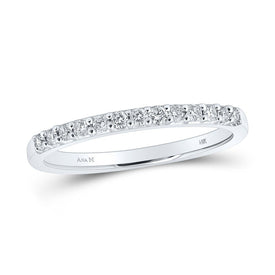 Eternal Love 14kt White Gold Women's Round Diamond Wedding Band - Splendid Jewellery