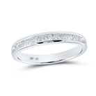 Eternal Love 14kt White Gold Womens Round Diamond Wedding Band - Splendid Jewellery