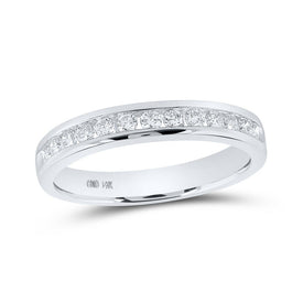 Eternal Love 14kt White Gold Women's Round Diamond Wedding Band - Splendid Jewellery