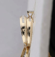 Load image into Gallery viewer, Eternal Love 14kt Yellow Gold Diamond Cluster Wedding Set - Second Side View