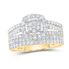 Eternal Love 14kt Yellow Gold Diamond Cluster Wedding Set - Splendid Jewellery