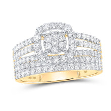 Load image into Gallery viewer, Eternal Love 14kt Yellow Gold Diamond Cluster Wedding Set - Splendid Jewellery