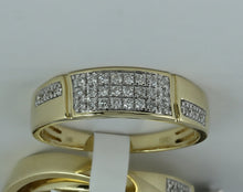 Load image into Gallery viewer, Eternal Love 14kt Yellow Gold Diamond Cluster Wedding Set - Second Side View