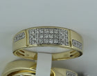 Eternal Love 14kt Yellow Gold Diamond Cluster Wedding Set - Second Side View
