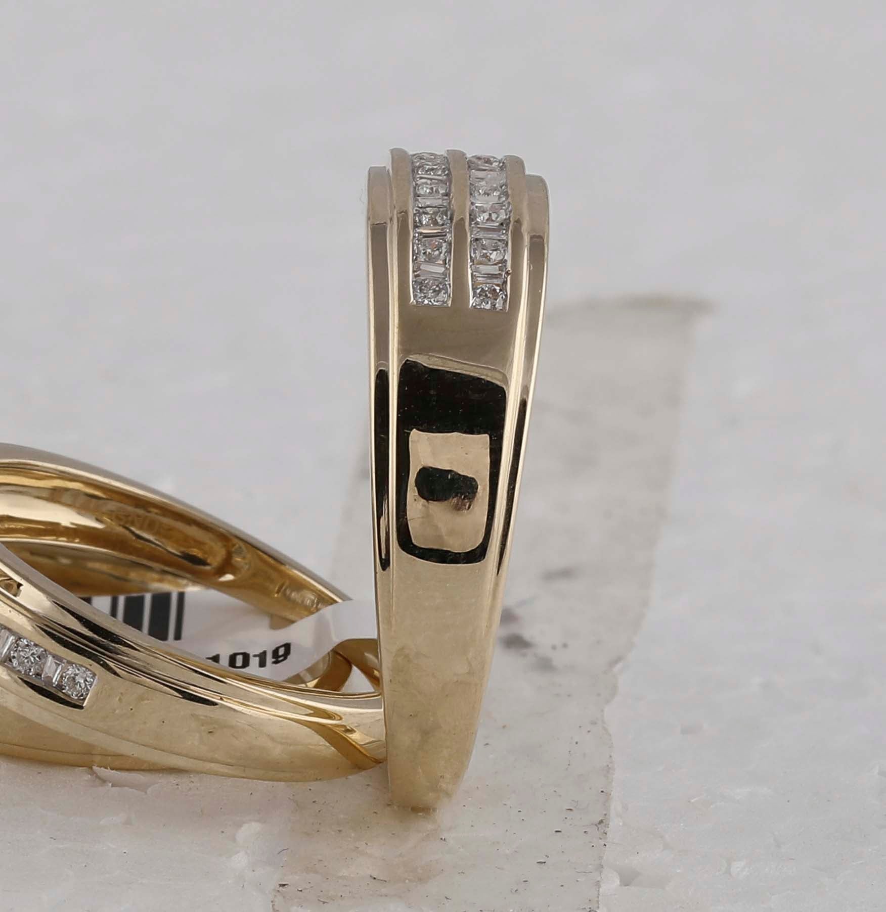 Eternal Love 14kt Yellow Gold Diamond Cluster Wedding Set - Splendid Jewellery