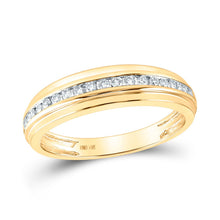 Load image into Gallery viewer, Eternal Love 14kt Yellow Gold Diamond Halo Wedding Set - Second Side View