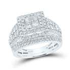 Eternal Love 2 Carat Princess Diamond Bridal Wedding Ring Band Set - Splendid Jewellery